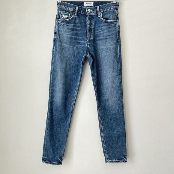 Agolde Jeans Blue Nico High Rise Button Fly Distressed 26 - Picture 13 of 13